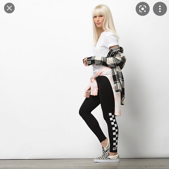 vans checkerboard tights